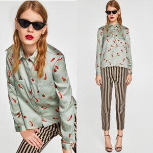 Zara chilli blouse large